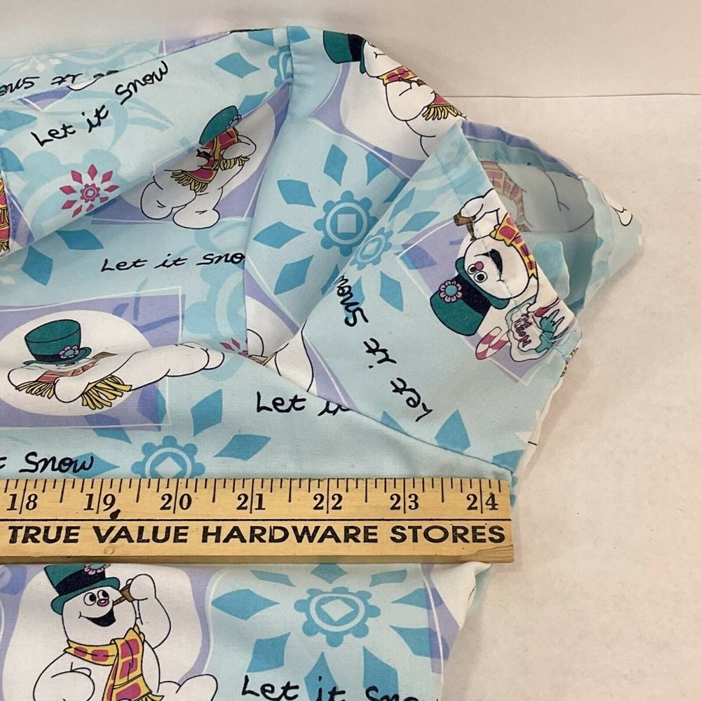 Frosty the Snowman Movie Scrub Top Womens Size Large Christmas Let it snow - Picture 5 of 7